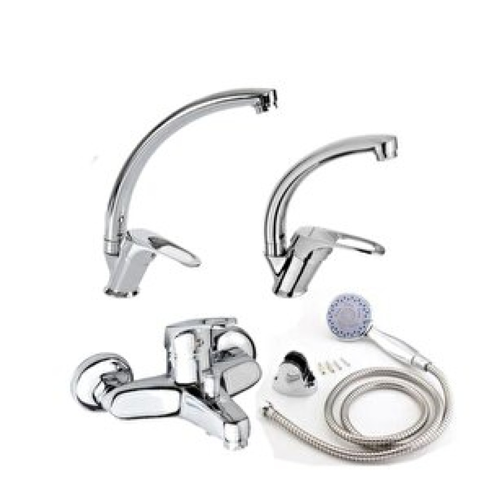 Kerim Su Armatürleri 4 ‘lü Banyo Batarya Set Bataryalar & Musluklar Fiyatı