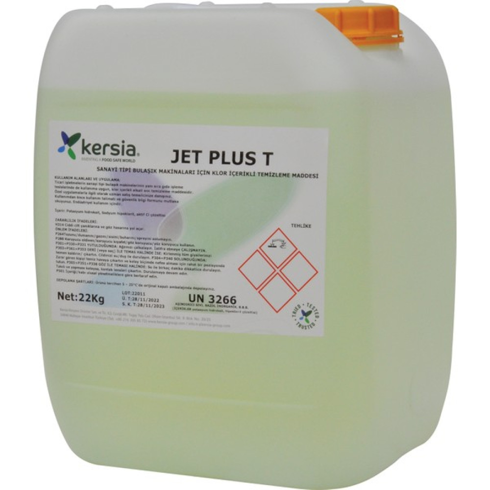 Kersia Jet Plus T 22 Lt (Klor Içerikli Sanayi Tipi Bulaşık Makinesi Deterjanı) Bulaşık Yıkama Fiyatı