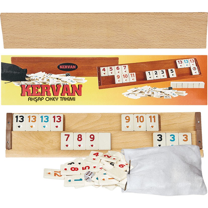 Kervan Ahşap Okey Büyük Boy - Ceviz Okey Takımları Fiyatı