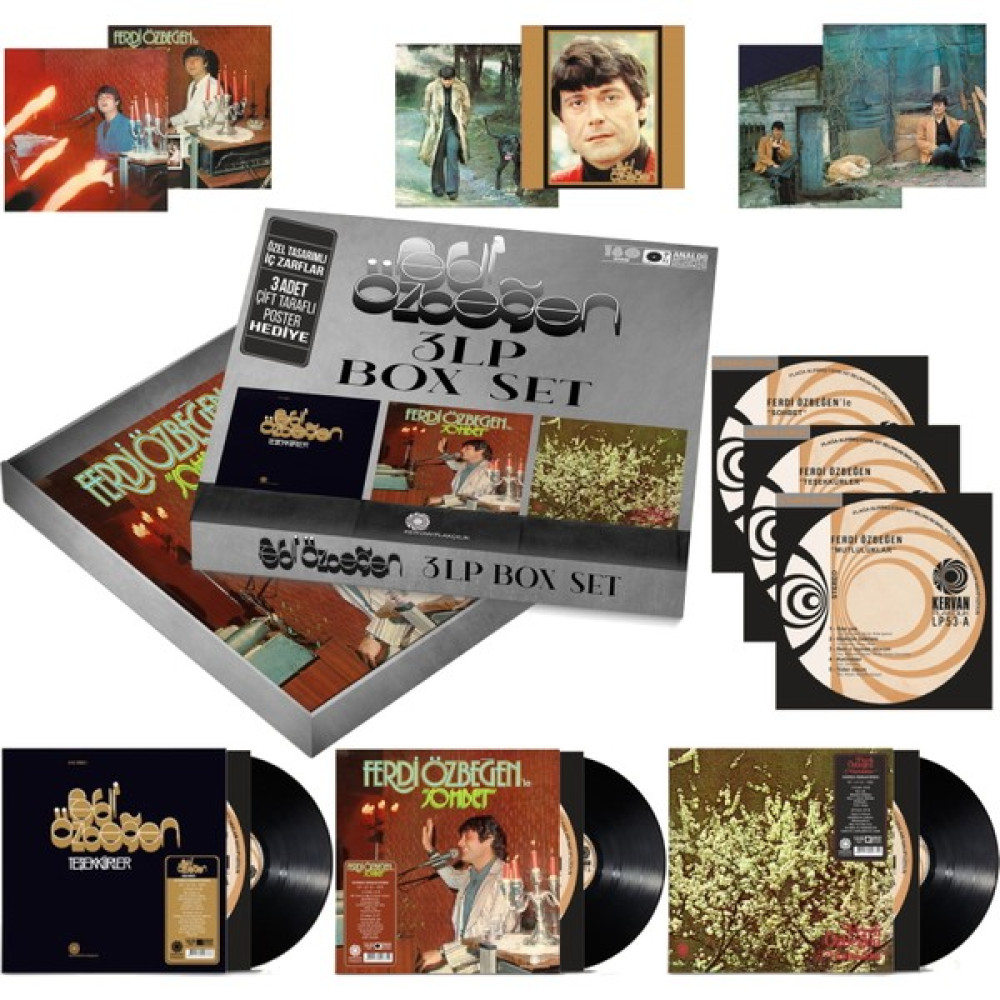 Kervan Plakçılık Ferdi Özbeğen - Özel Kutulu 3 Lp Box Set Pikap & Aksesuarları Fiyatı