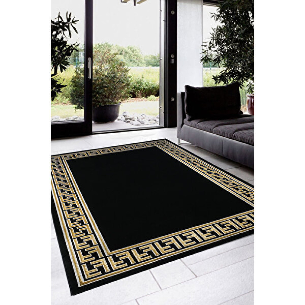 Kervansaray Home Saltanat Siyah Gold Oturma Odası ve Salon Halısı 4722 - 100 x 300 cm Salon Halısı Fiyatı