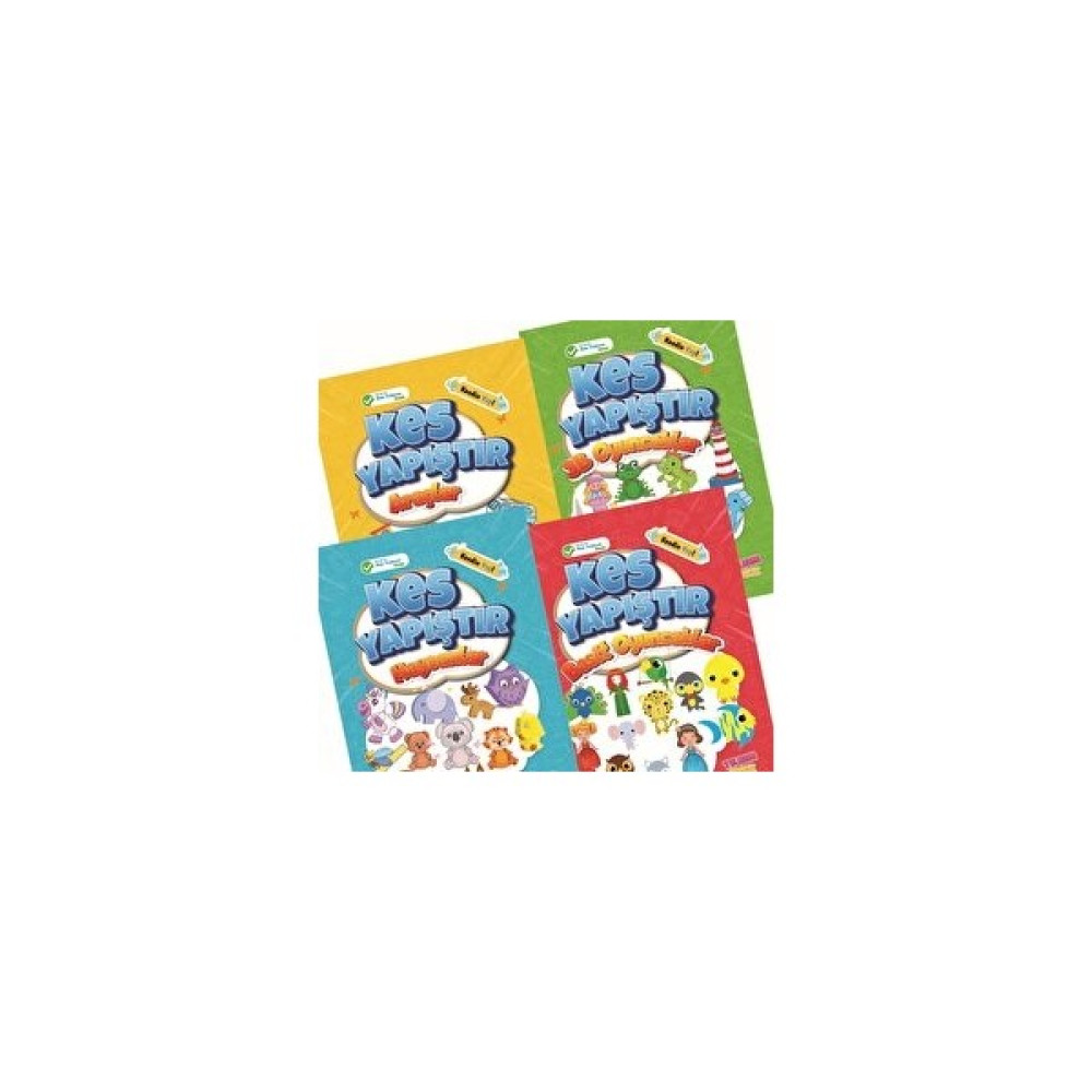 Kes Yapıştır Kitapları Seti (4 Kitap) Okul Öncesi Eğitici & Öğretici Kitaplar Fiyatı