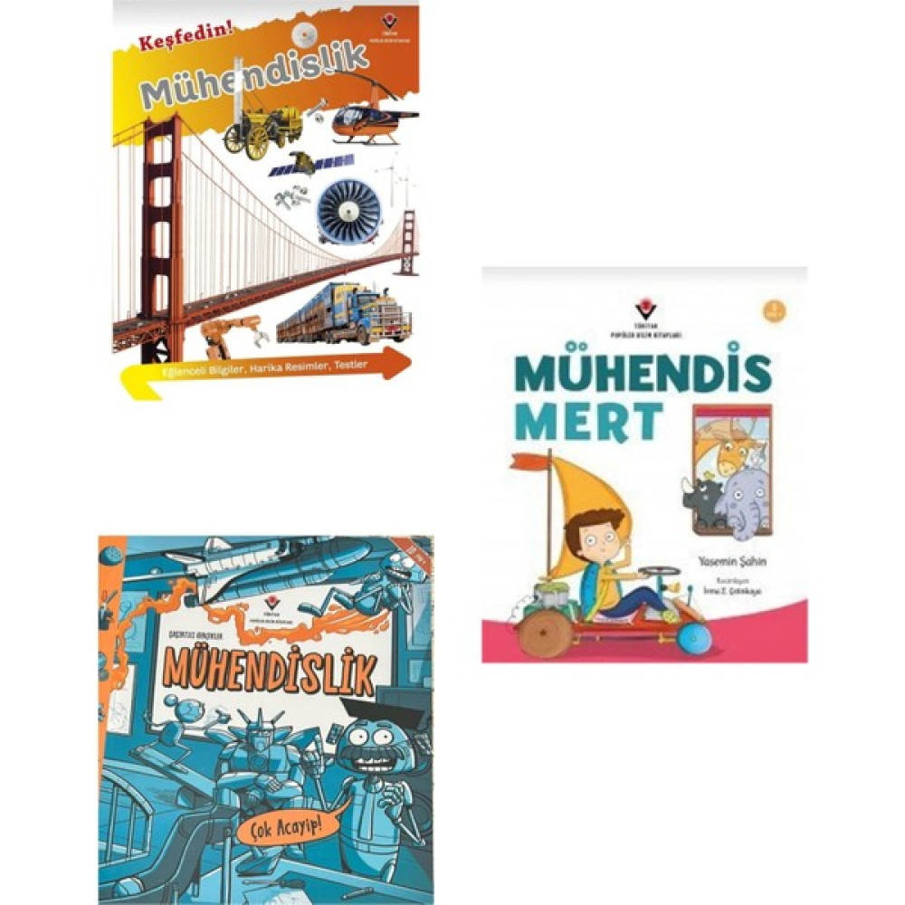 Keşfedin Mühendislil, Mühendis Mert Vemühendislik 3 Set Kitap Çocuk Öykü Fiyatı