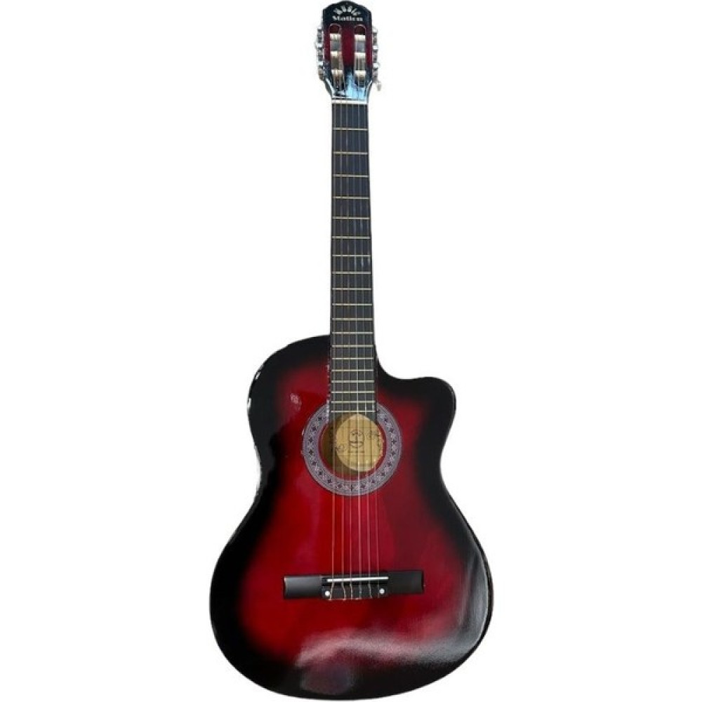 KESİK KASA KIRMIZI RENK KLASİK GİTAR - 4/4 BOY ÖĞRENCİ GİTARI KILIF ve PENA HEDİYE ! Klasik Gitarlar Fiyatı