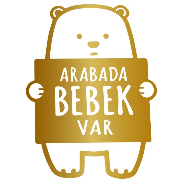 Kesim Anahtarı Arabada Bebek Var Araba Sticker Oto Sticker - 11x16 cm - Altın Diğer Fiyatı