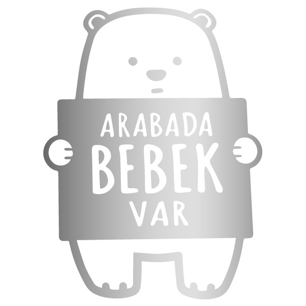 Kesim Anahtarı Arabada Bebek Var Araba Sticker Oto Sticker - 11x16 cm - Gümüş Diğer Fiyatı
