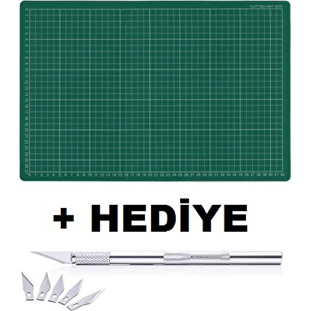 Kesim Matı - Kesim Altlığı 30X45Cm (A3) + Kretuar Hediyeli Yardımcı Malzeme Fiyatı