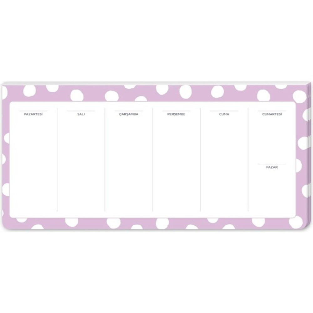 Keskin Color 12X26 Haftalık Planner Lila Puantiye Ajanda Fiyatı