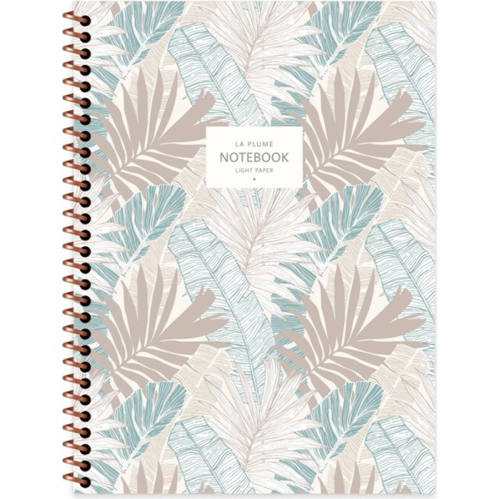 Keskin Color 16.5X22.5 Kareli Defter La Plume Leaves - Mavi Spiralli Defter Fiyatı