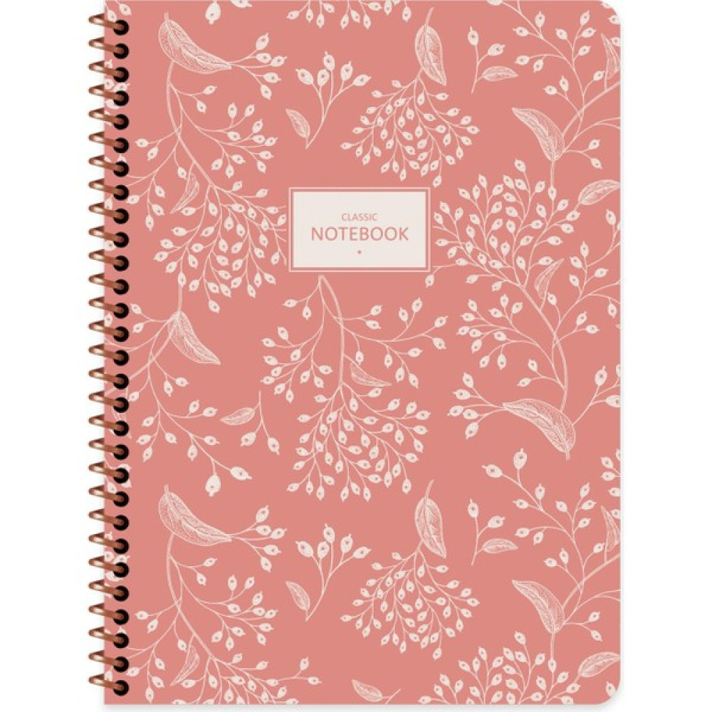 Keskin Color 16.5X22.5 Kareli Defter Pastel Flora - Turuncu Spiralli Defter Fiyatı