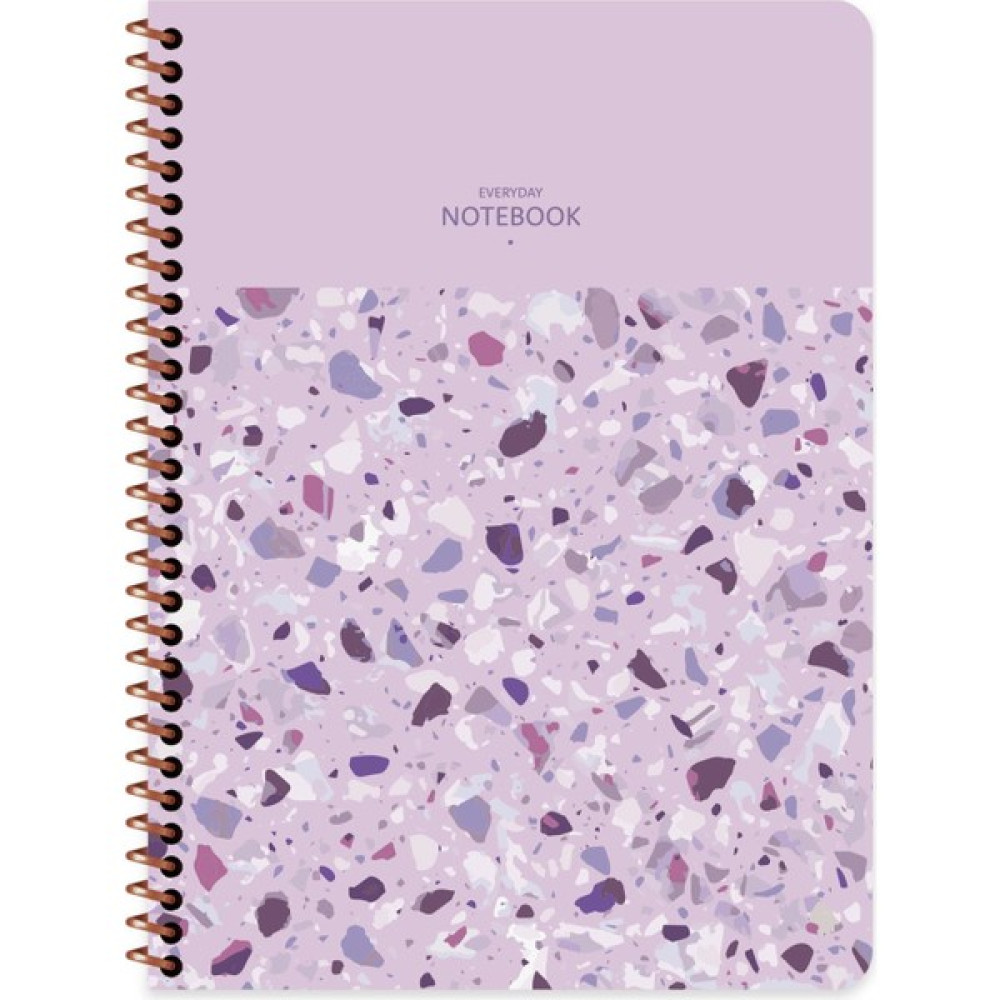 Keskin Color 16.5X22.5 Kareli Defter Terazzo - Lila Spiralli Defter Fiyatı