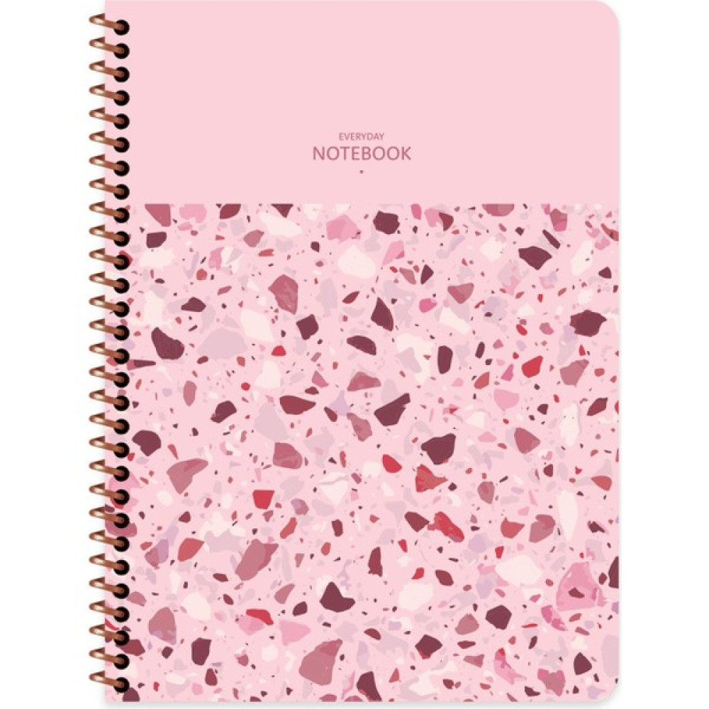 Keskin Color 16.5X22.5 Kareli Defter Terazzo - Pembe Spiralli Defter Fiyatı