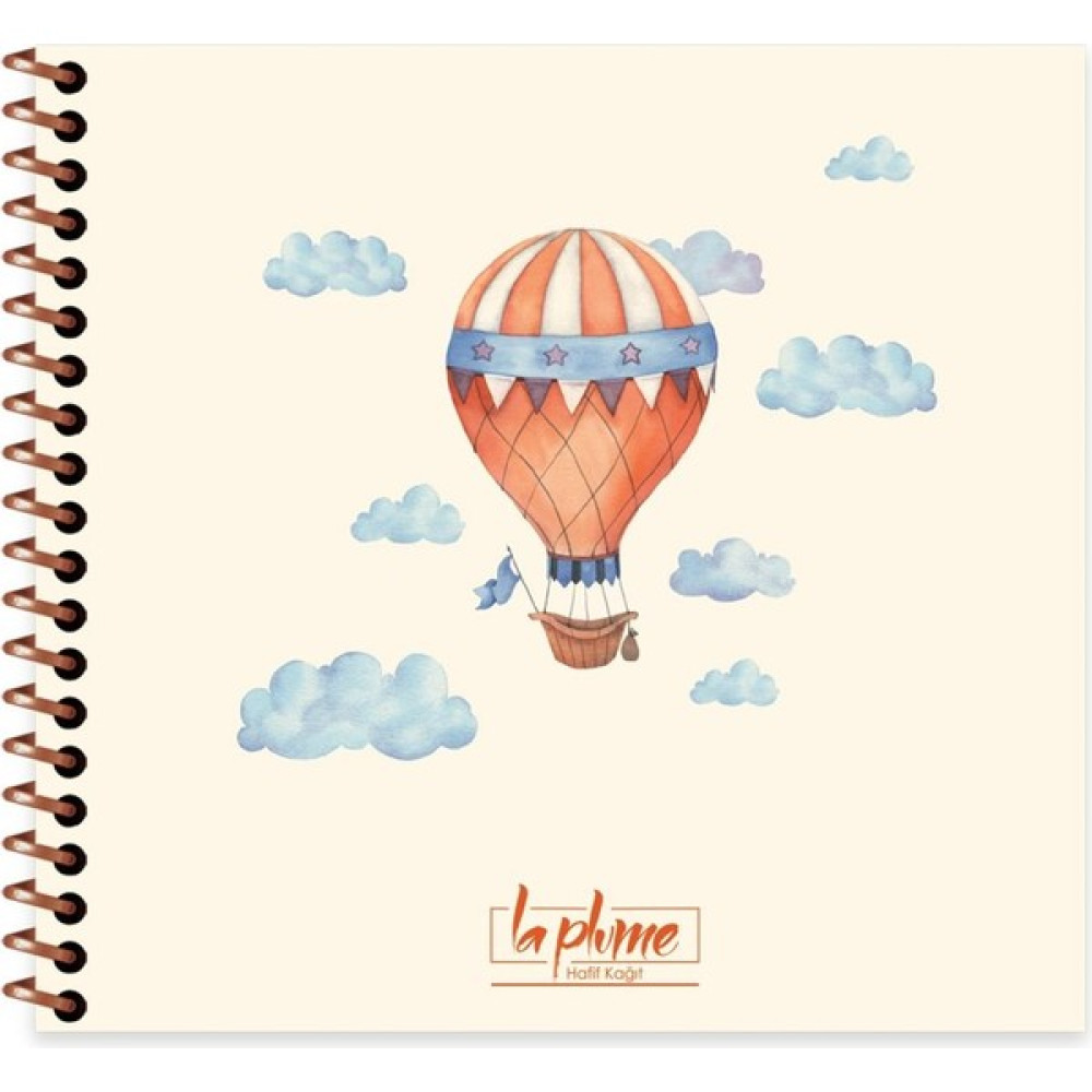 Keskin Color 16X15 Çizgili Defter La Plume Balloon - Turuncu Spiralli Defter Fiyatı