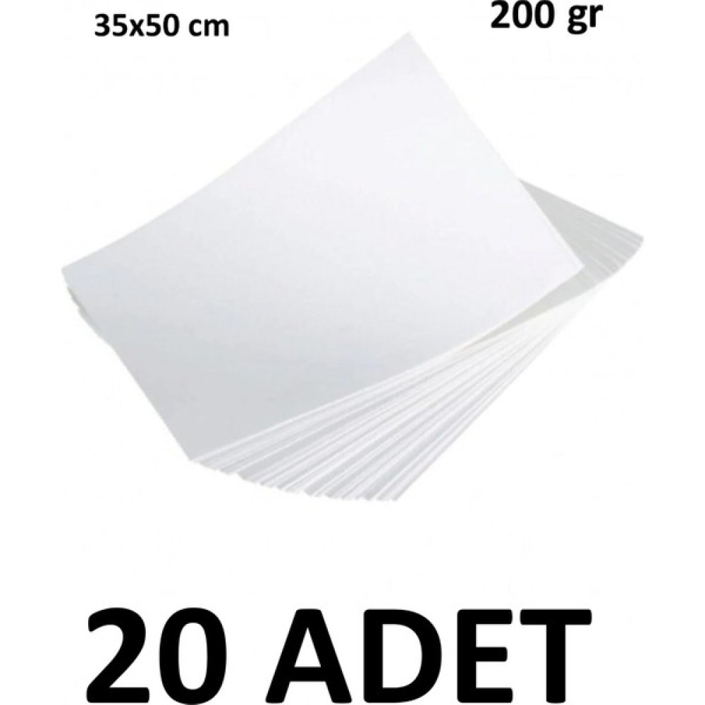 Keskin Color 20 Adet Karatis Art Dolu Resim Kağıdı 35 x 50 cm 200 gr - Beyaz Resim Defteri Fiyatı