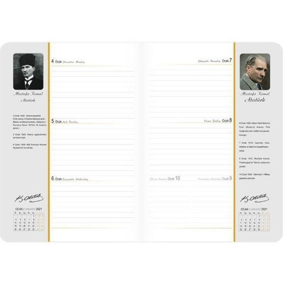 Keskin Color 2022 Büyük Kumandan Atatürk Haftalık 17x24 cm Ajanda