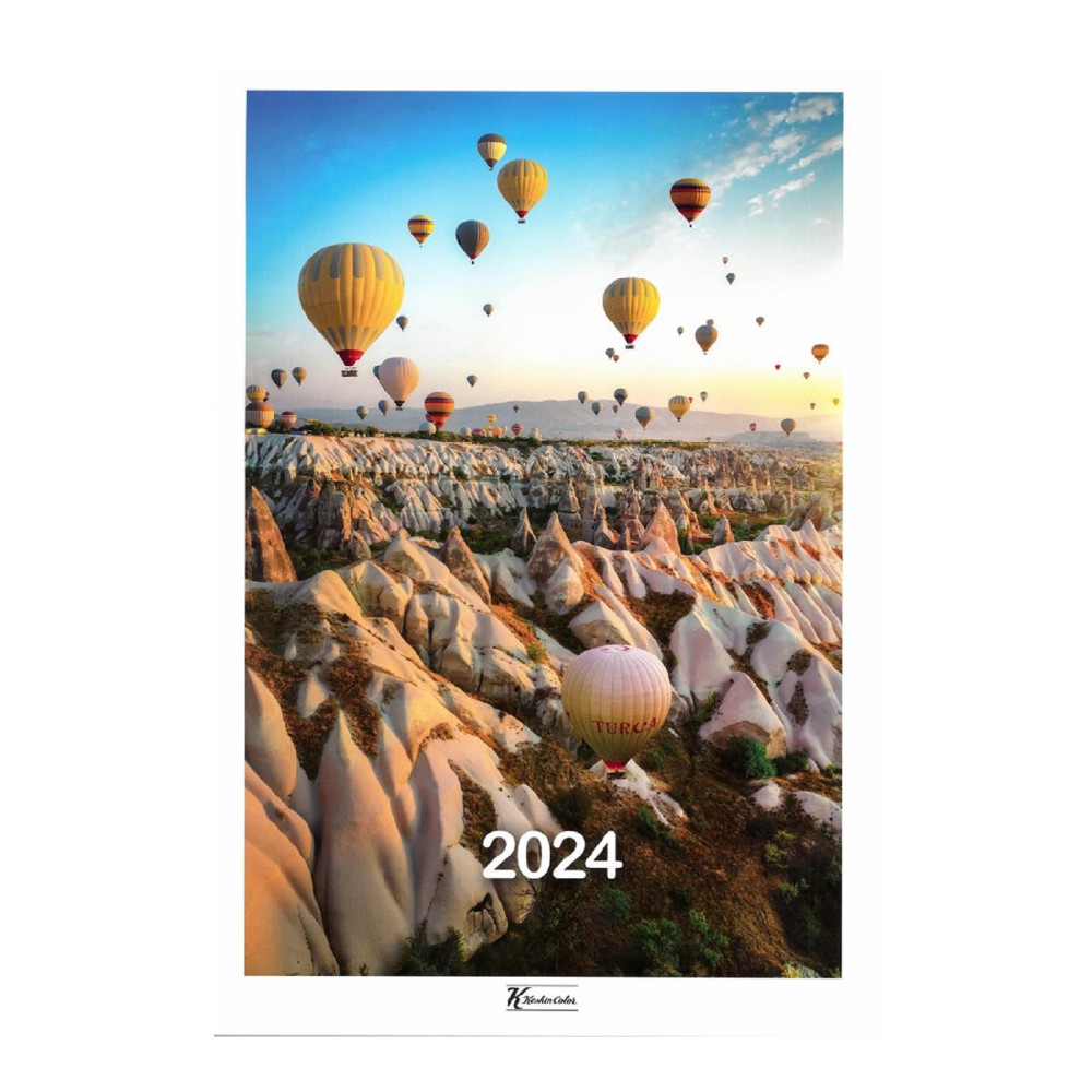 KESKİN COLOR 2024 Duvar Takvimi Spiralli 12 Yaprak 31x43cm Manzaralar KeskinColor Takvim Fiyatı