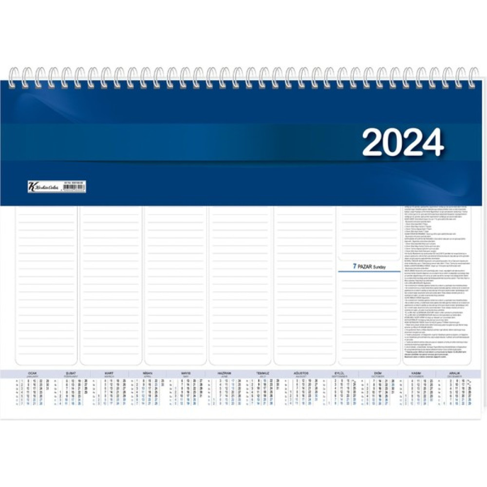 Keskin Color 2024 Haftalık Masa Sümeni Bialalı Aj 70 28 x 40 cm Ajanda Fiyatı