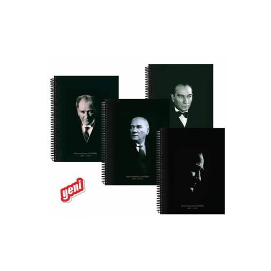 Keskin Color Atatürk 20x28 cm 100 Yaprak Çizgili Sert Kapak Spiralli Defter