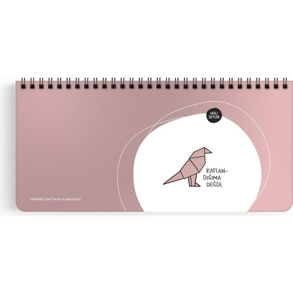 Keskin Color Hisli Şeyler 13x27 Stickerli Tarihsiz Haftalık Planner Katlandığıma Değdi Ajanda Fiyatı