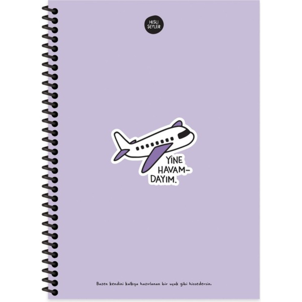 Keskin Color Hisli Şeyler 17X24 Kareli Defter - Yine Havamdayım - Açık Mor Not Defteri & Bloknot Fiyatı