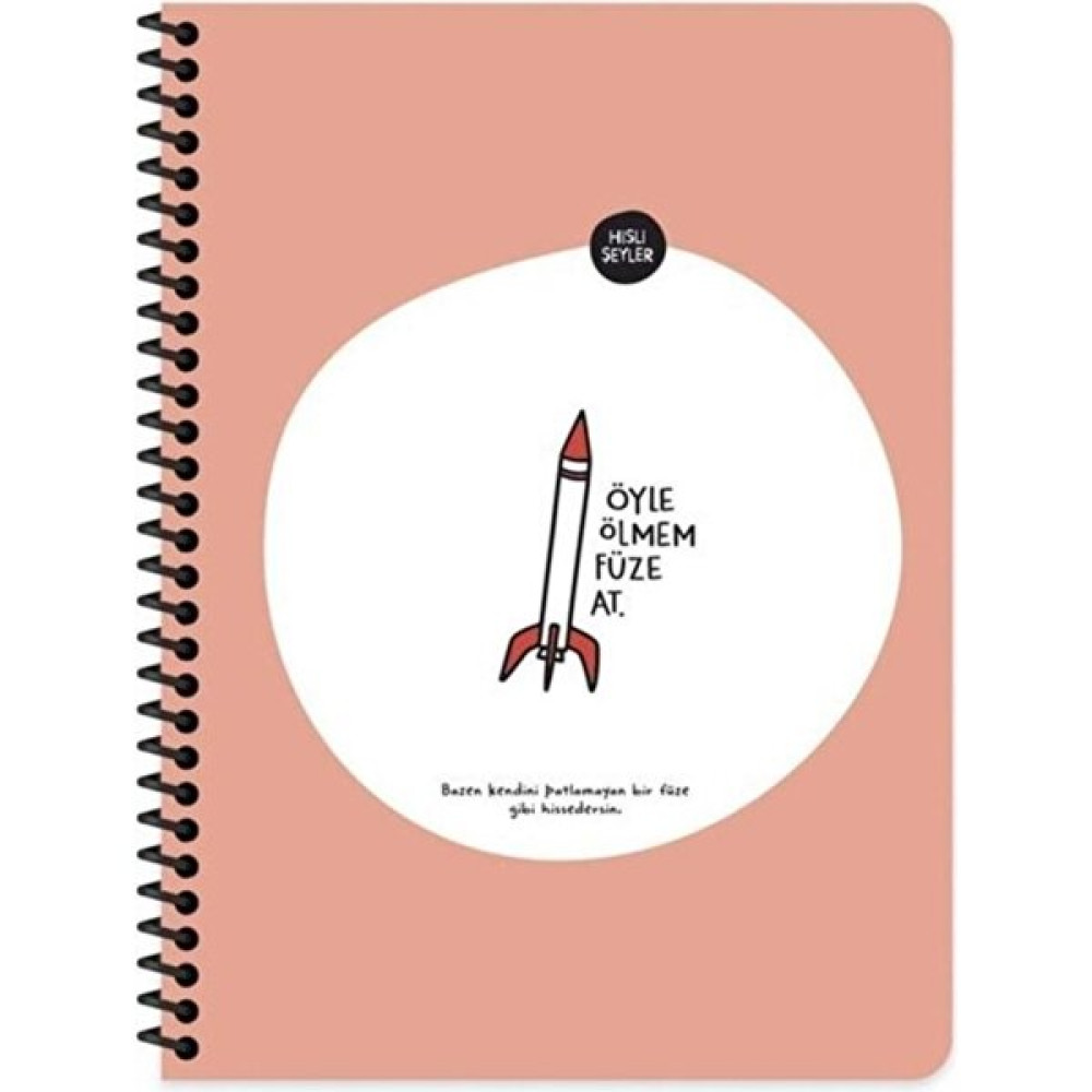 Keskin Color Hisli Şeyler 18,5X25 80 Yaprak Stickerli Defter Füze - Renkli Spiralli Defter Fiyatı