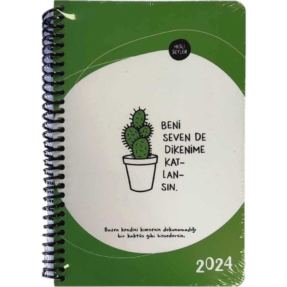 Keskin Color Hisli Şeyler 2024 Haftalık Ajanda Stickerlı 13 cm x 19 5 cm 831263 - DİKENİME KATLANSIN Ajanda Fiyatı