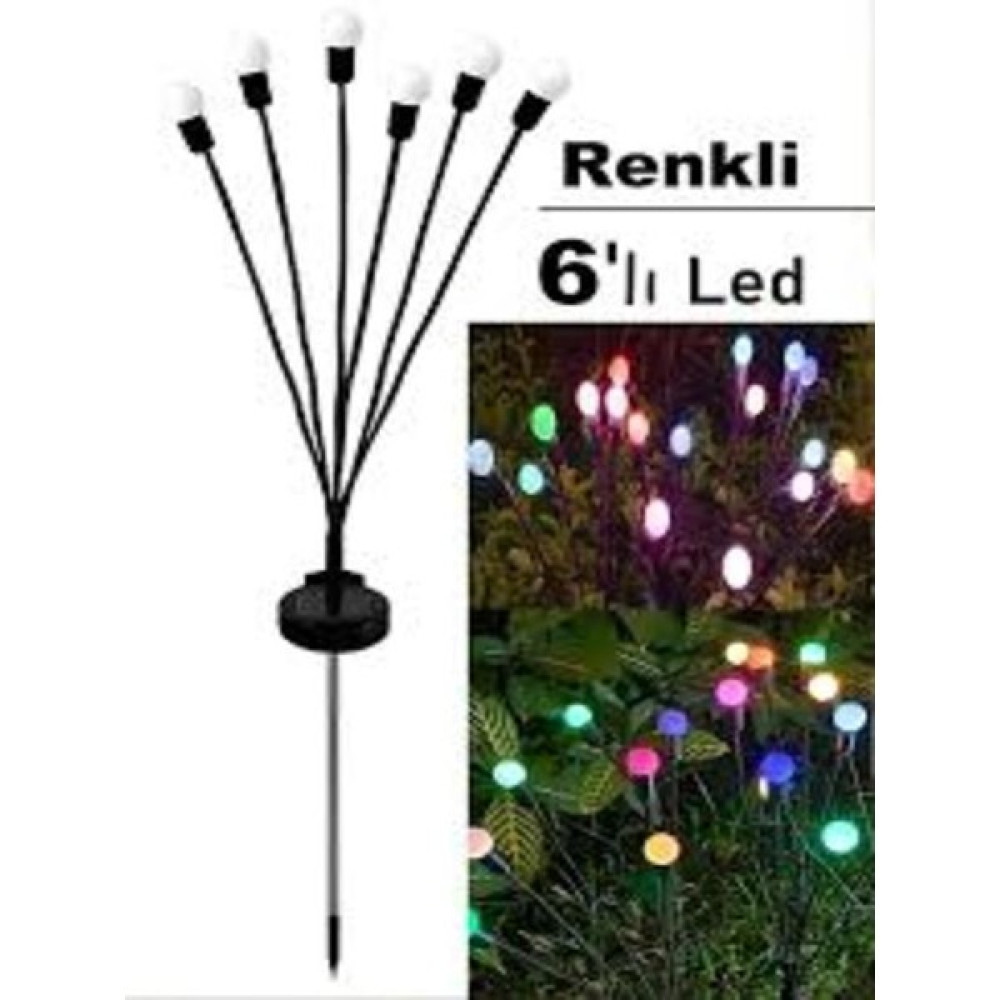 Keskin Ev-Yaşam 6'lı Ledli Solar Bahçe Işıkları Renkli Dış Mekan Peyzaj 2 Modlu Bahçe Çiti Güneş Enerjili Süs Dış Mekan & Bahçe Oyuncakları Fiyatı