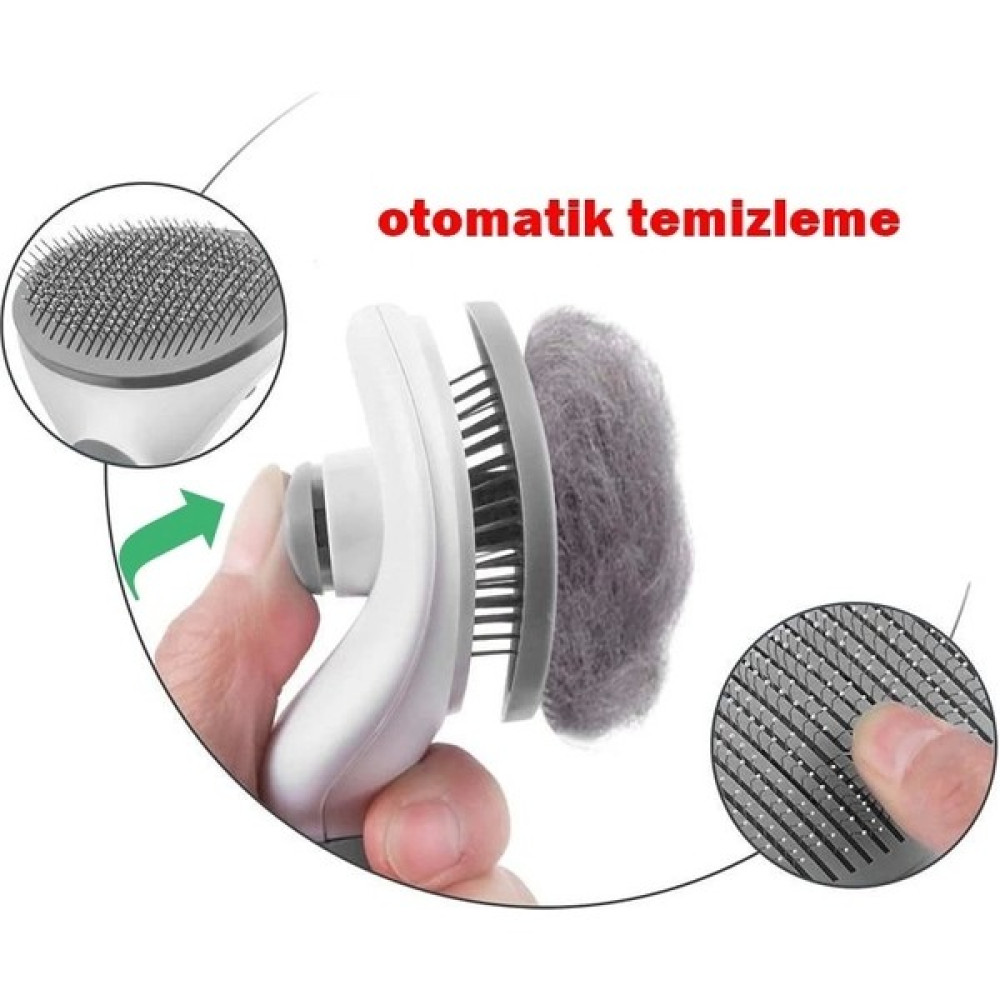 Keskin Ev-Yaşam Otomatik Temizlenen Evcil Hayvan Tarağı Gri Basmalı Kedi Tarağı Köpek Tarağı Evcil Hayvan Ürünleri Fiyatı