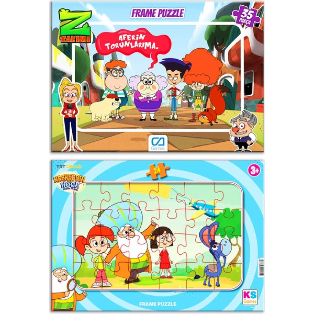 Kesman Kitap Ks Games Nasreddin Hoca ve Z Takımı 24+35 Parça Puzzle/yapboz Set Oto Boyaları Fiyatı