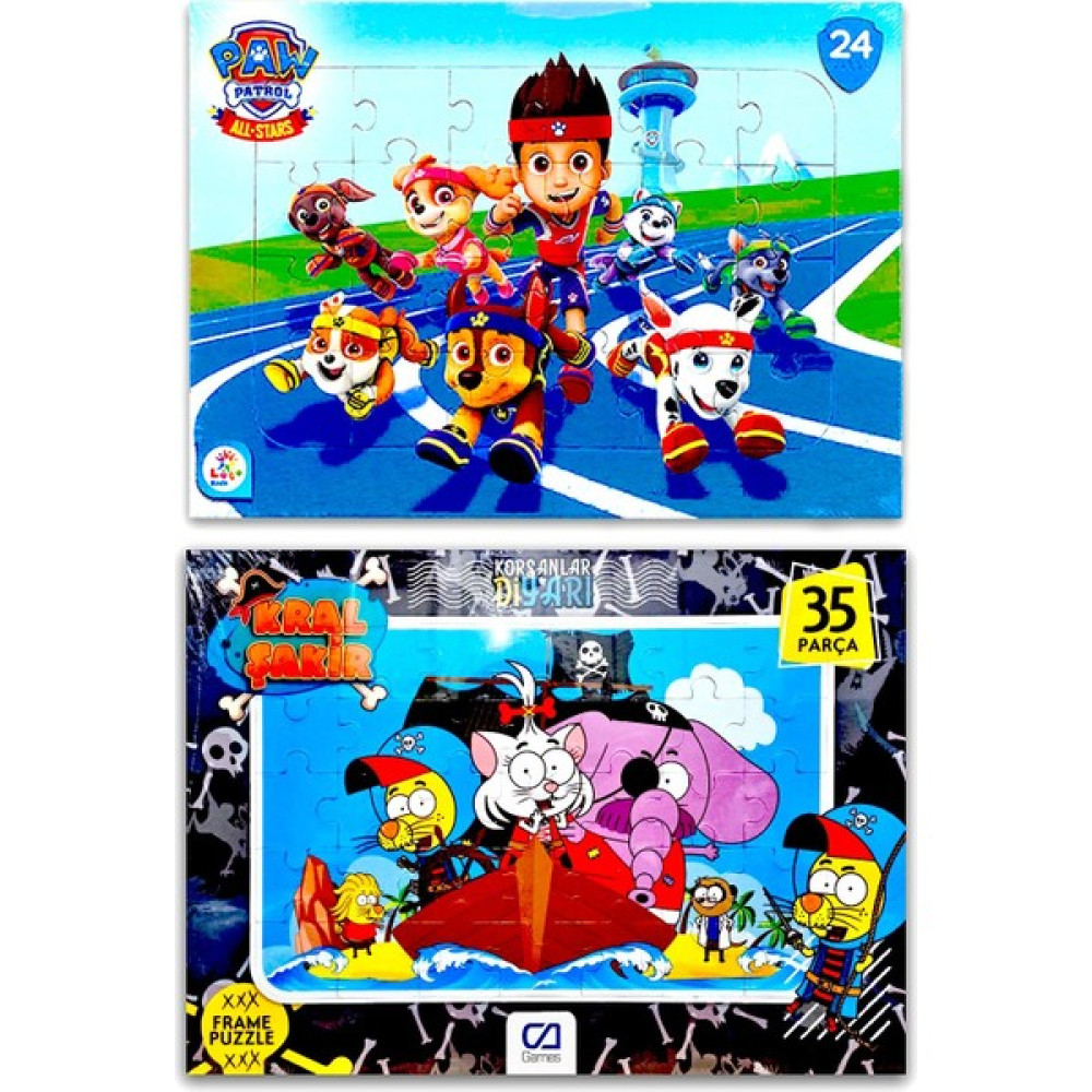 Kesman Kitap Paw Patrol (Pati Devriyesi) ve Kral Şakir 2 Li Frame Puzzle/yapboz Oto Boyaları Fiyatı