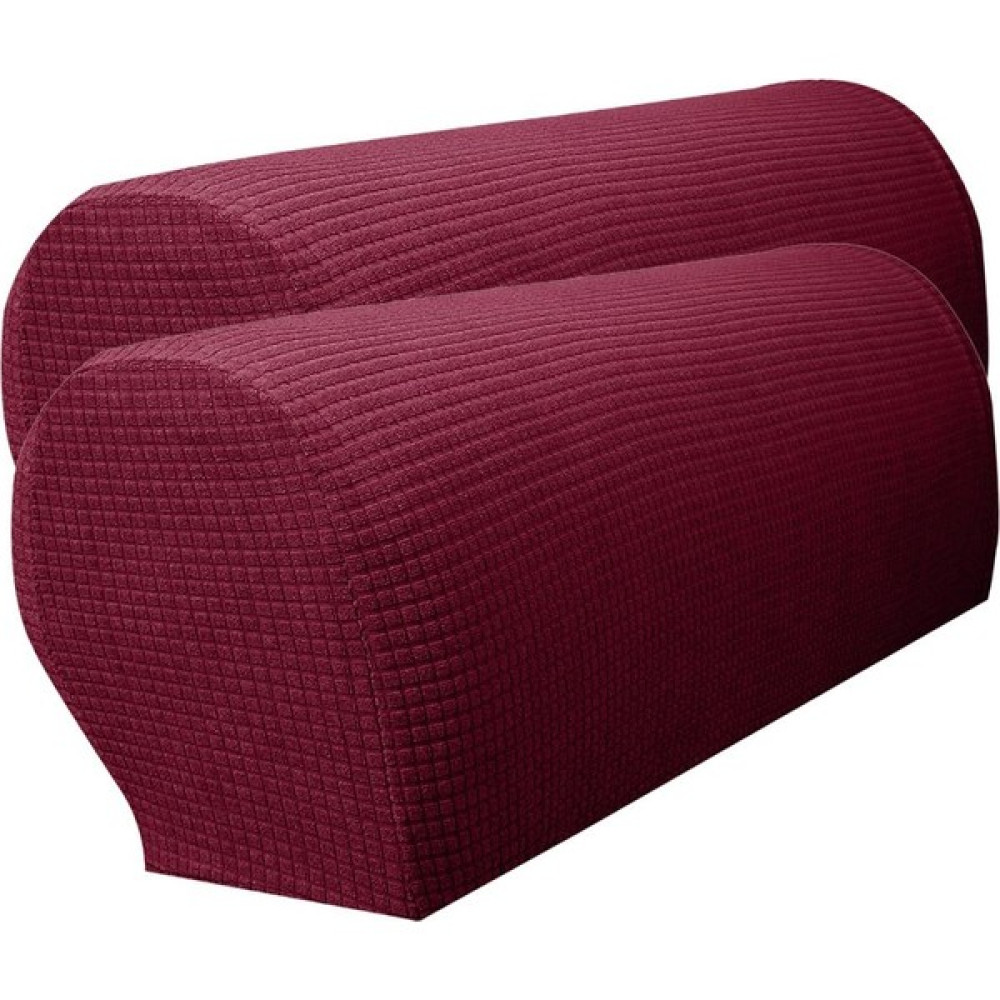Kesoto 2 Adet Elastik Kol Dayama Su Geçirmez Flanel Kanepe Kol Dayama Kapakları Kapakları, Bordo (Yurt Dışından) - 80 x 90 x 10 cm Koltuk & Kanepe Örtüsü Fiyatı
