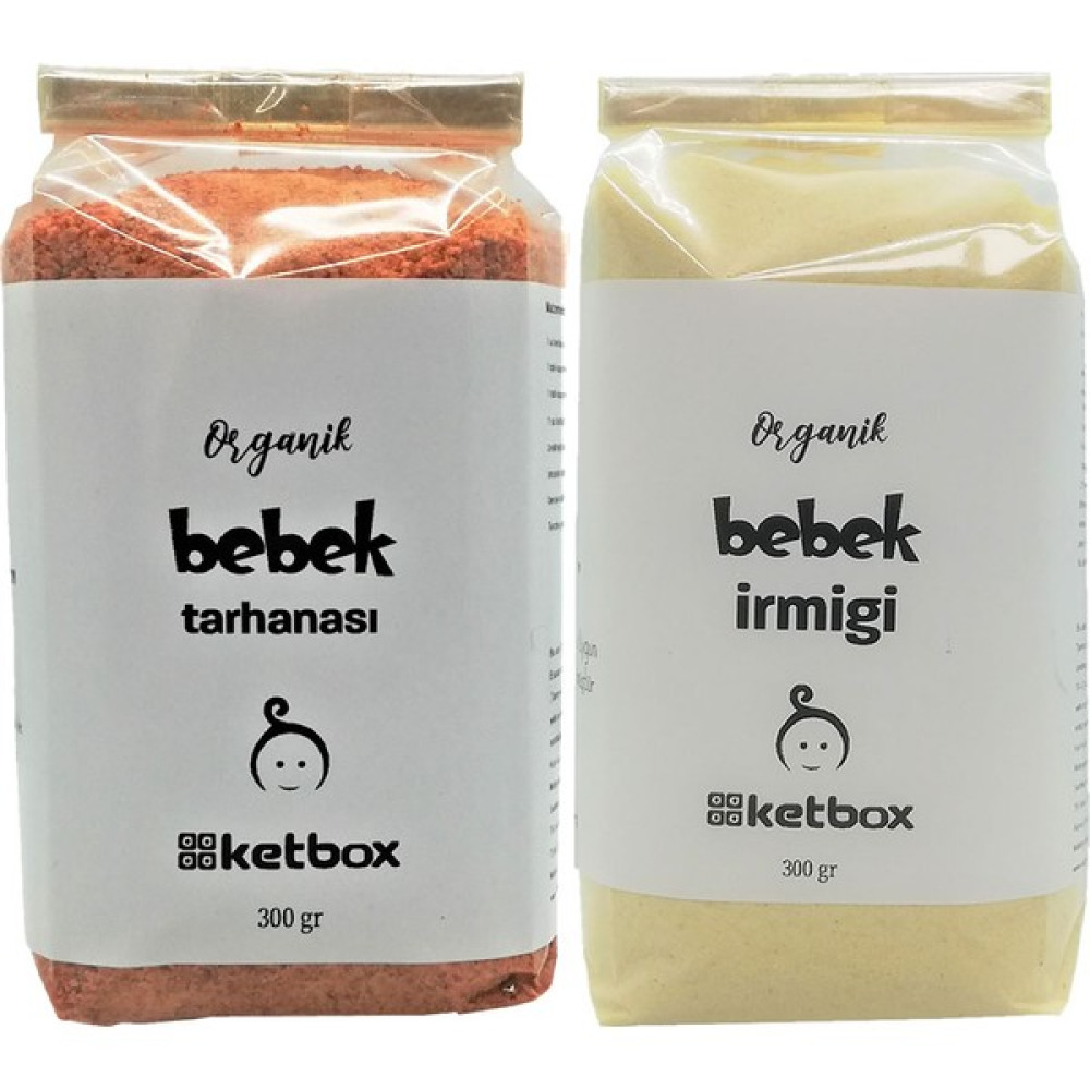 Ketbox Organik Sertifikalı Bebek Tarhanası ve Bebek Irmiği Ek Gıda Seti + 6 Ay Bebek Mamaları Fiyatı