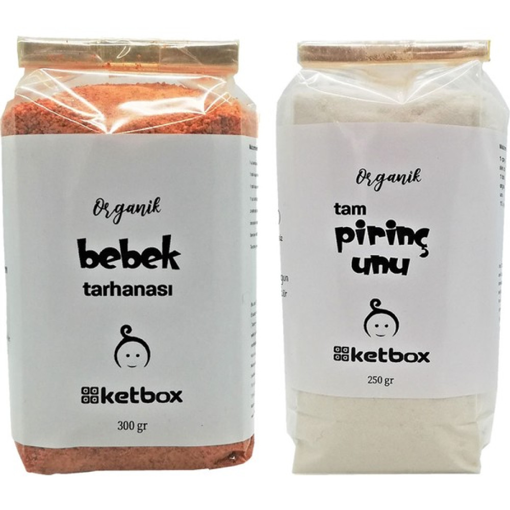 Ketbox Organik Sertifikalı Bebek Tarhanası ve Tam Pirinç Unu Ek Gıda Seti + 6 Ay Bebek Mamaları Fiyatı