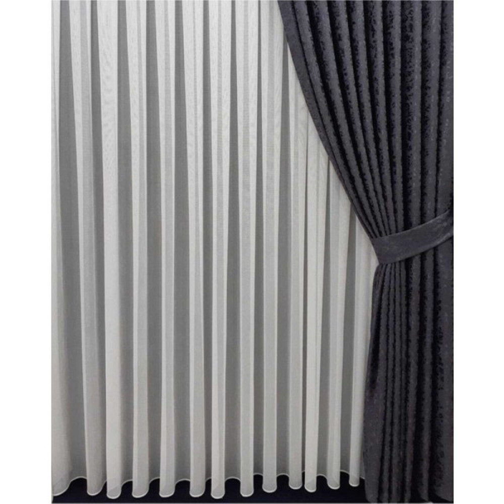 Keten Titi Ince Yağmur Desenli 1-2,5 Normal Pileli Tül Perde 400 x 260 cm - Kırık Beyaz Tül Perde Fiyatı