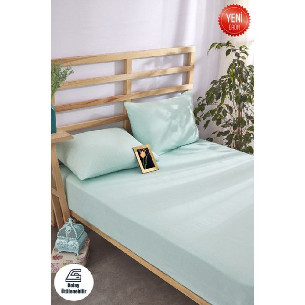 Ketra Home Battal Boy Lastikli Çarşaf Seti 180 X 200 - Mint Yeşili Çarşaf Fiyatı