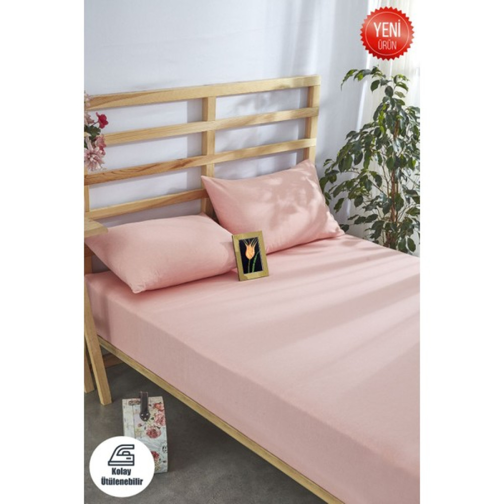 Ketra Home Battal Boy Lastikli Çarşaf Seti 180 X 200 - Somon Çarşaf Fiyatı