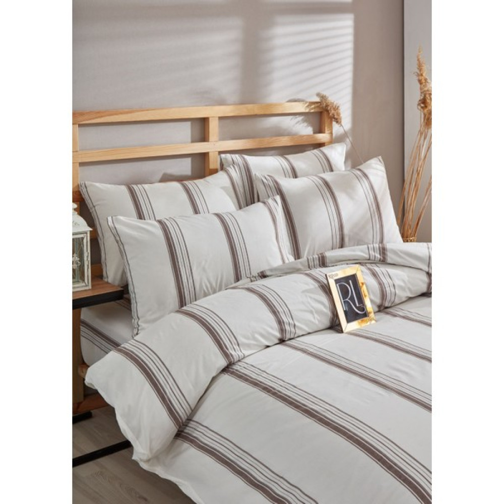 Ketra Home Tek Kişilik Nevresim Seti +1 Yastık Kılıfı Odun Kahvesi - Kahverengi - Bej - 160 x 220 cm Nevresim Takımı Fiyatı
