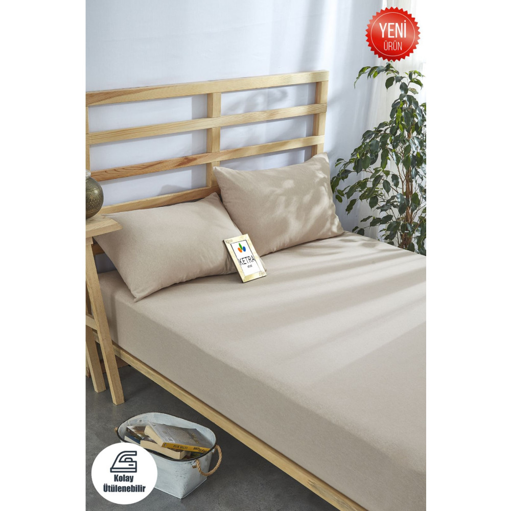 KetraHome Tek Kişilik Capuccino Lastikli Çarşaf Takımı Pamuklu 100 X 200 Cm Yastık Kılıfı 50 X70 Cm Çarşaf Fiyatı