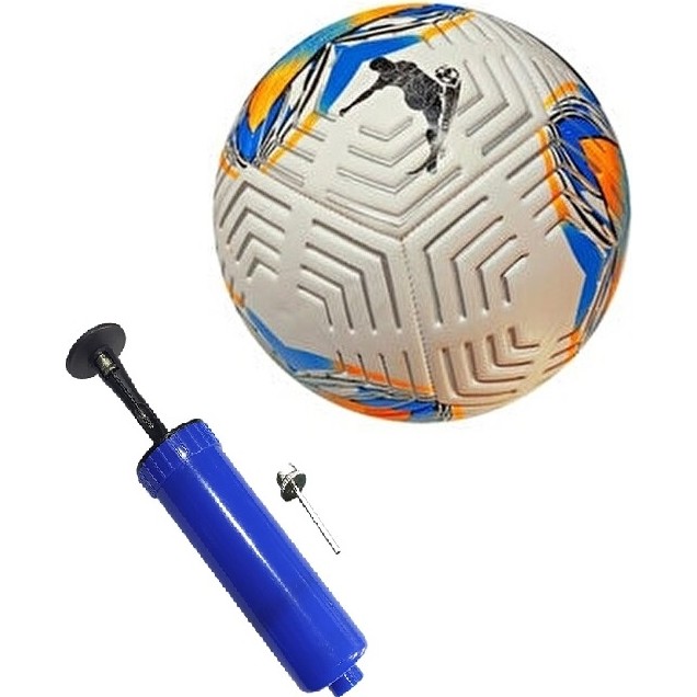 Keufman El Dikişli 410 Gram Soft Mat Deri 4 Astar Futbol Topu No:5 Her Türlü Sahalara Uygun + Pompa - Beyaz - Lacivert - Kırmızı - No: 5 Toplar Fiyatı
