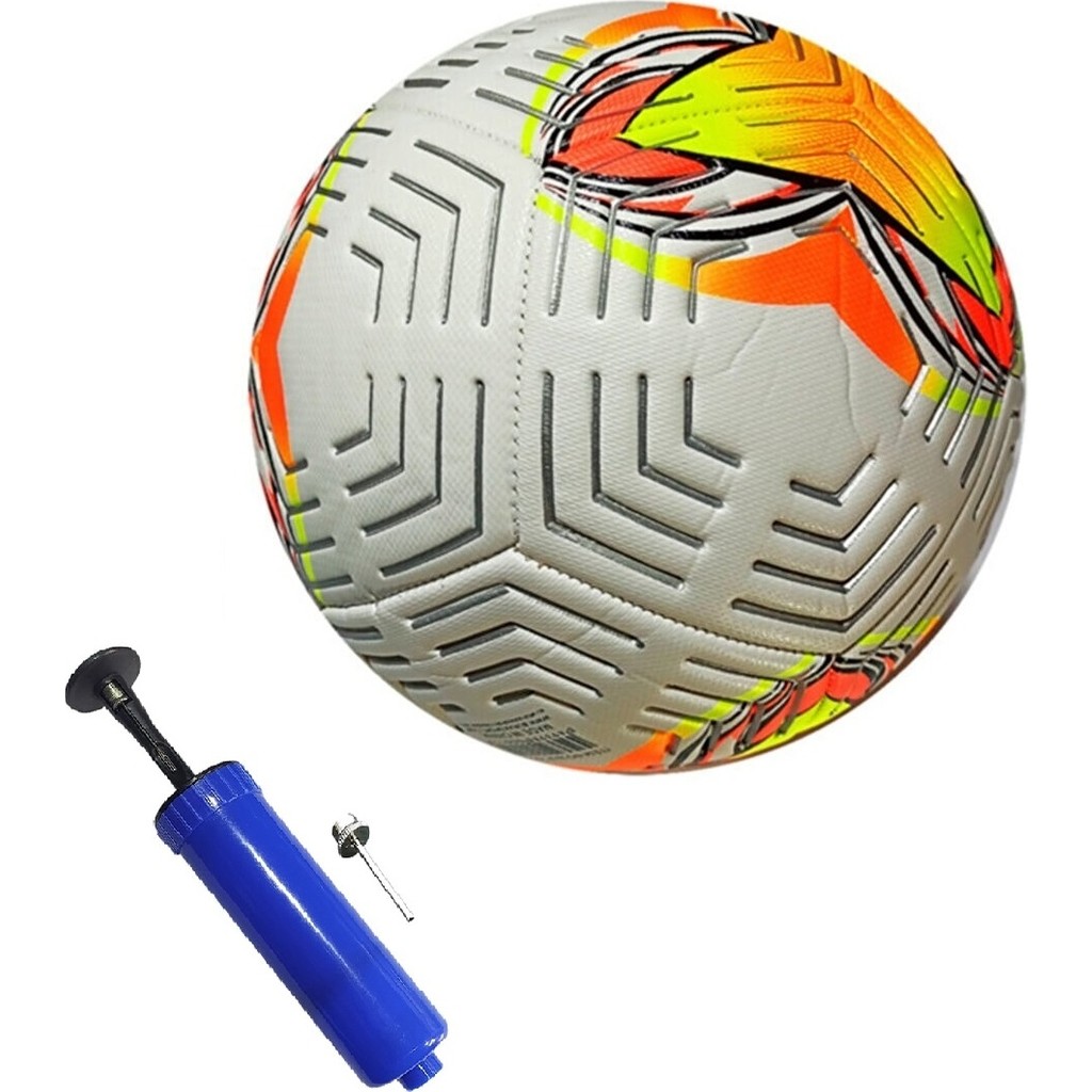Keufman El Dikişli 410 Gram Soft Mat Deri 4 Astar Futbol Topu No:5 Her Türlü Sahalara Uygun + Pompa - Turuncu - No: 5 Toplar Fiyatı