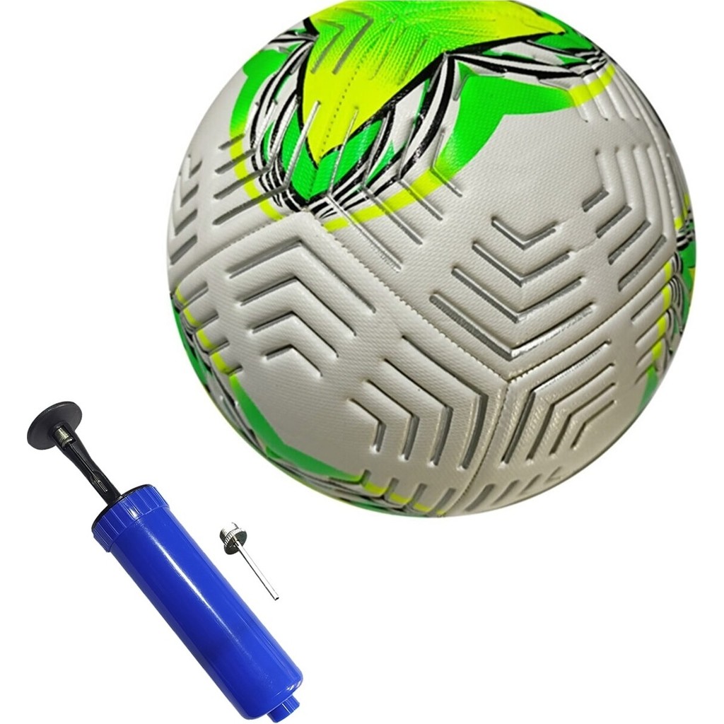 Keufman El Dikişli 410 Gram Soft Mat Deri 4 Astar Futbol Topu No:5 Her Türlü Sahalara Uygun + Pompa - Yeşil - No: 5 Toplar Fiyatı