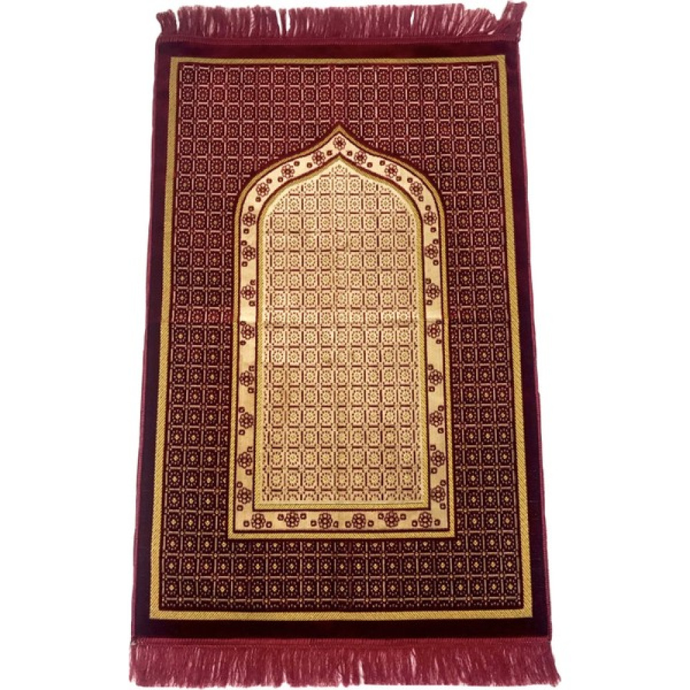 Keven Dodya Seccade 500gr Lüks Pamuk Seccade Kare Desen 70x110cm Bordo - 70 x 110 cm Seccade Fiyatı