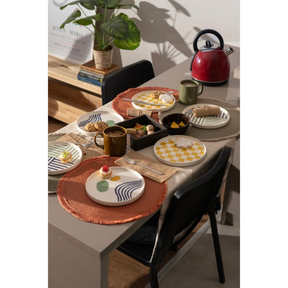 Kevin Seramik Hand Made 6 Parça Modern Pasta Takımı Yemek Takımı Fiyatı