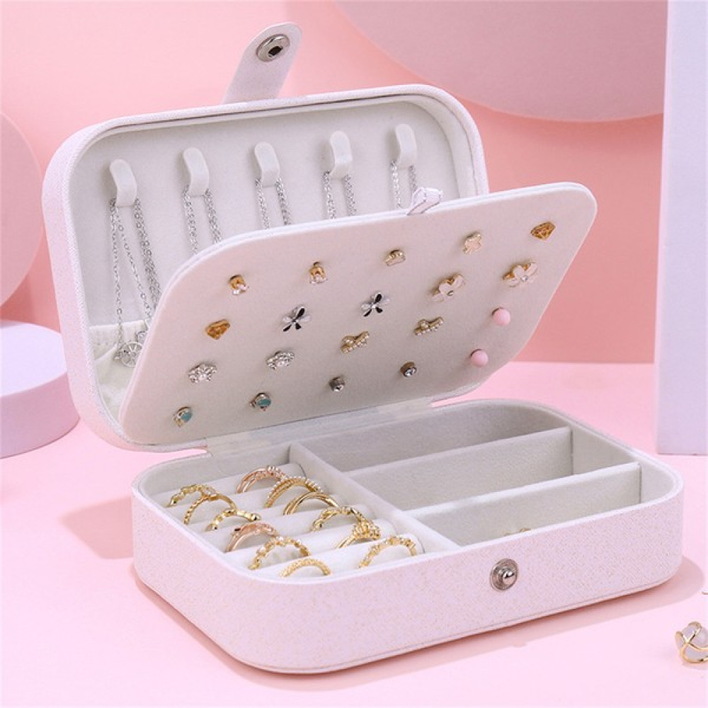 Kewendashiye Küçük Takı Kutusu Organizatör Taşınabilir Deri Takı Saklama Çantası Tuvalet Masası Ofis Masası (Yurt Dışından) - 16*11*5cm - Beyaz Eşya Saklama Kutusu Fiyatı
