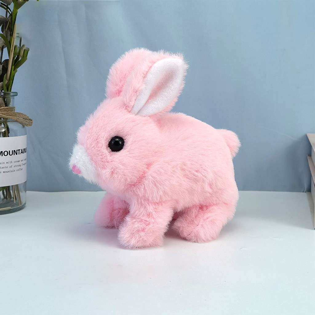 Kewendashiye Simülasyon Elektrikli Peluş Tavşan Zıplayan Kıpır Kıpır Tavşan Peluş Oyuncak (Yurt Dışından) - Pembe - 16*15.5*9.5cm Anne Bebek Oyuncak Fiyatı