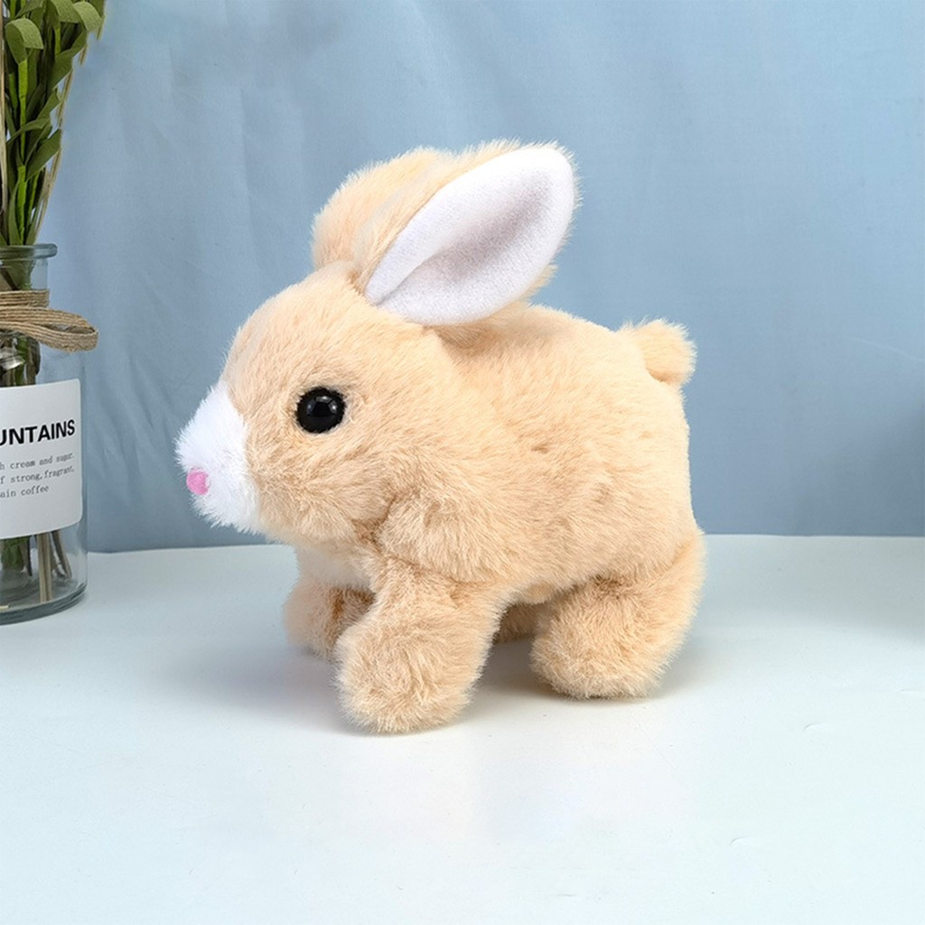 Kewendashiye Simülasyon Elektrikli Peluş Tavşan Zıplayan Kıpır Kıpır Tavşan Peluş Oyuncak (Yurt Dışından) - Sarı - 16*15.5*9.5cm Anne Bebek Oyuncak Fiyatı