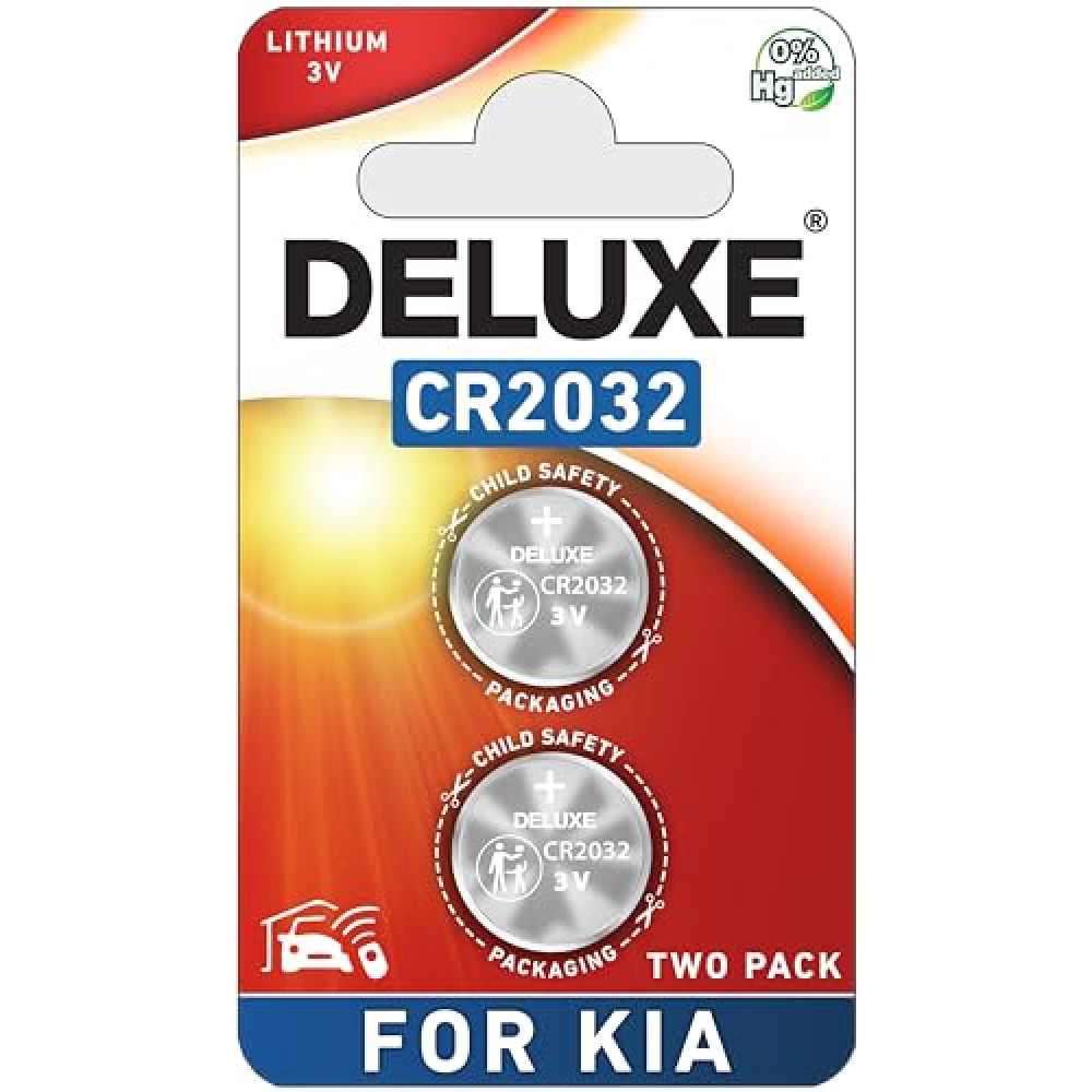 Key Fob Replacement Batteries for Kia (Sportage Sorento Soul Forte Optima K5 Rio Sedona NIRO Seltos Cadenza Carnival Stinger EV6) Key Remote Battery (Pack of 2) (Check Fitment Guide)