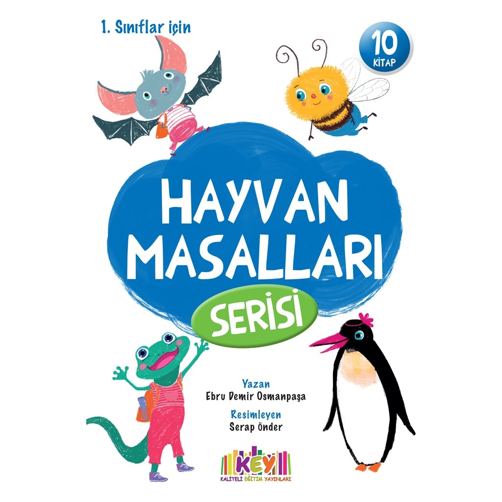 Key Yayınları Hayvan Masalları Serisi - 10 Kitaplık Hikaye Seti - Okumayı Sevdiren Ilk Adım Kitaplık Fiyatı