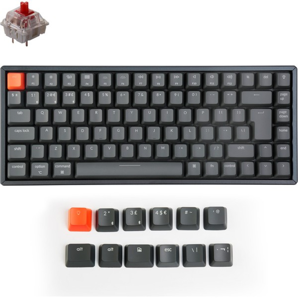 Keychron K2 Kablosuz Mekanik Klavye-Bluetooth 5.1- Rgb-Aluminum Frame-Gateron G Pro Red Switch-(Version 2) Uk Iso Layout - Koyu Kahverengi Oyuncu Klavyesi Fiyatı