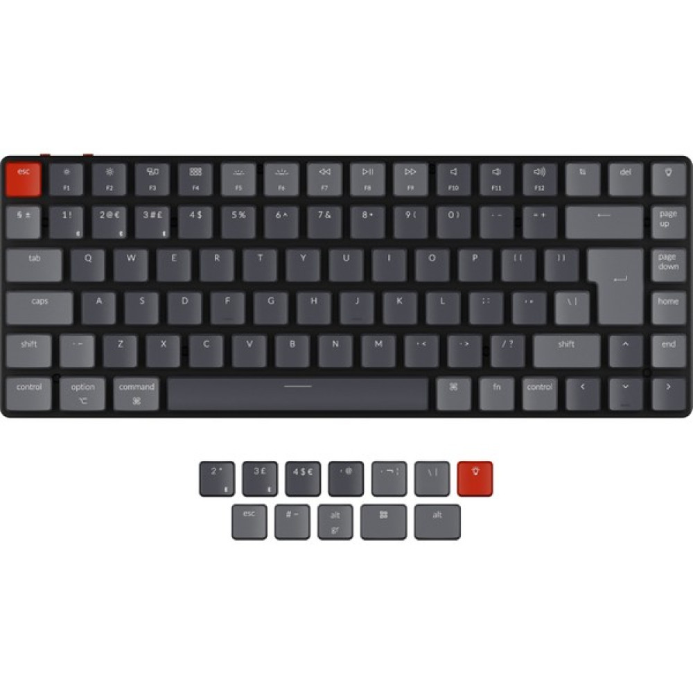 Keychron K3 Ultra-Slim Kablosuz Mekanik Klavye-Bluetooth 5.1-Rgb-Hot-Swappable - Optical Mechanical- Brown Switch- Aluminum Frame - Uk Iso Layout Oyuncu Klavyesi Fiyatı